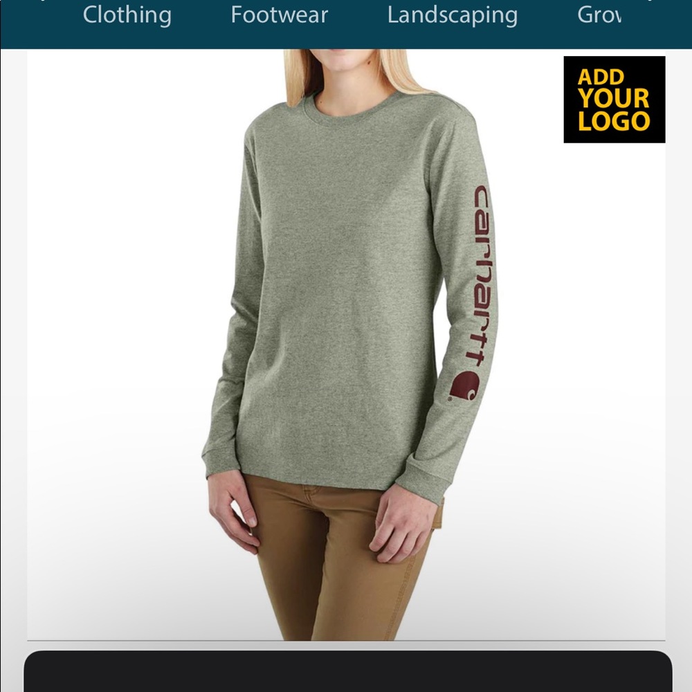 CARHARTT WOMEN'S SAGE LOGO LONG SLEEVE WORK T-SHIRT